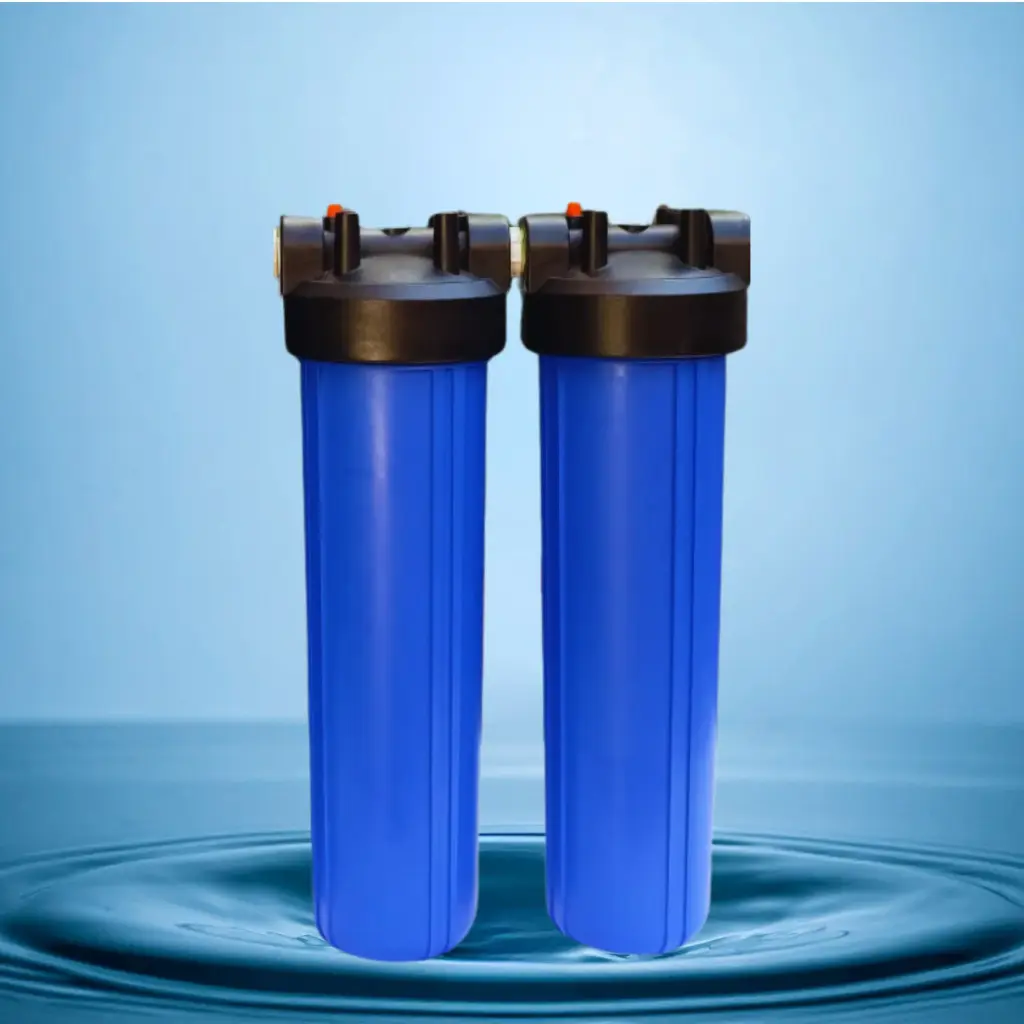 FILTRO BIG BLUE X2 - PP + CTO DE 20X4.5" - ENTRADA Y SALIDA DE 1 PULGADA  