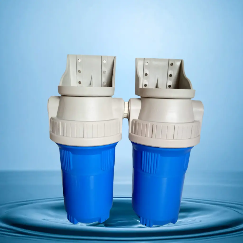 FILTRO MINI BIG BLUE X2 PP + CTO DE 10X4.5" - ENTRADA Y SALIDA DE 1 PULGADA