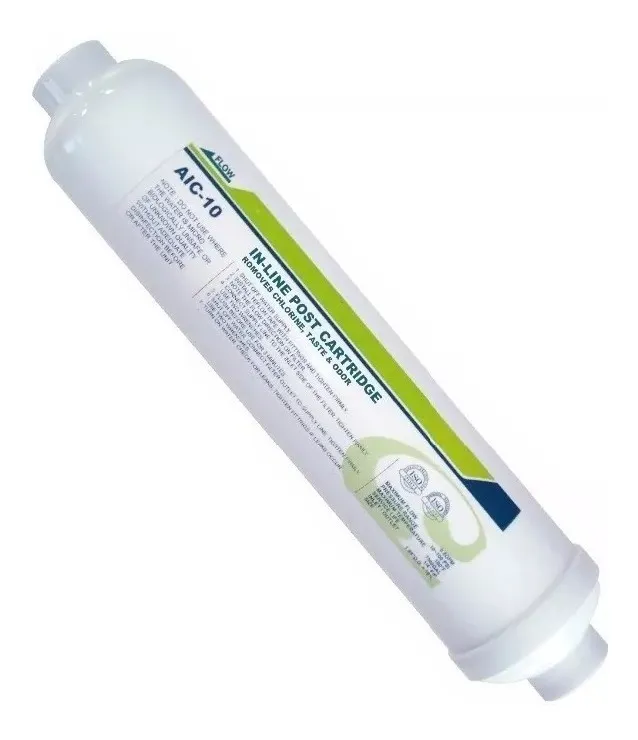 FILTRO CARBON ACTIVADO - POST T33 EN LINEA DE CONEXIÓN ROSCA DE 1/4" HEMBRA 