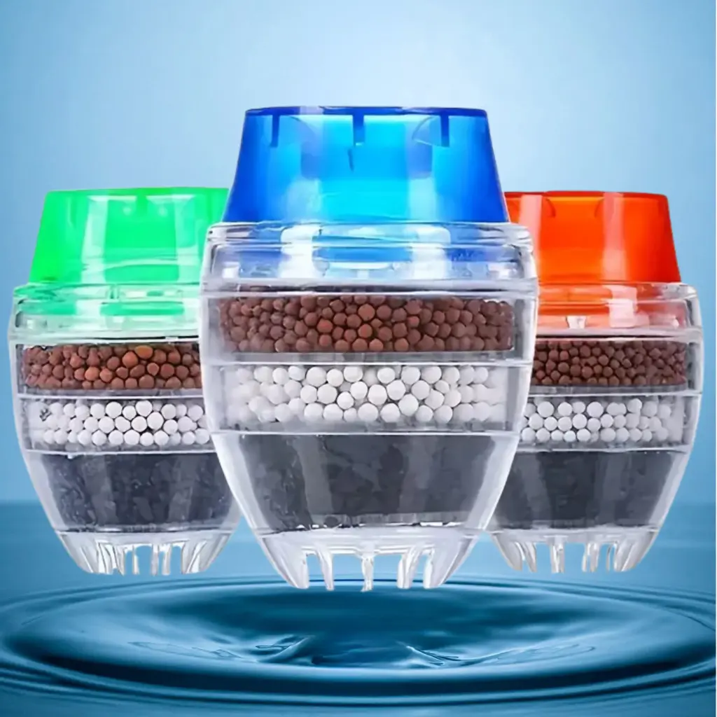 MINI FILTRO DE 3 ETAPAS PARA GRIFO CON CONEXIÓN DIRECTA       - ZEOLITA + SULFATO DE CALCIO + CARBON ACTIVADO - PARA USO DE 30 DÍAS 