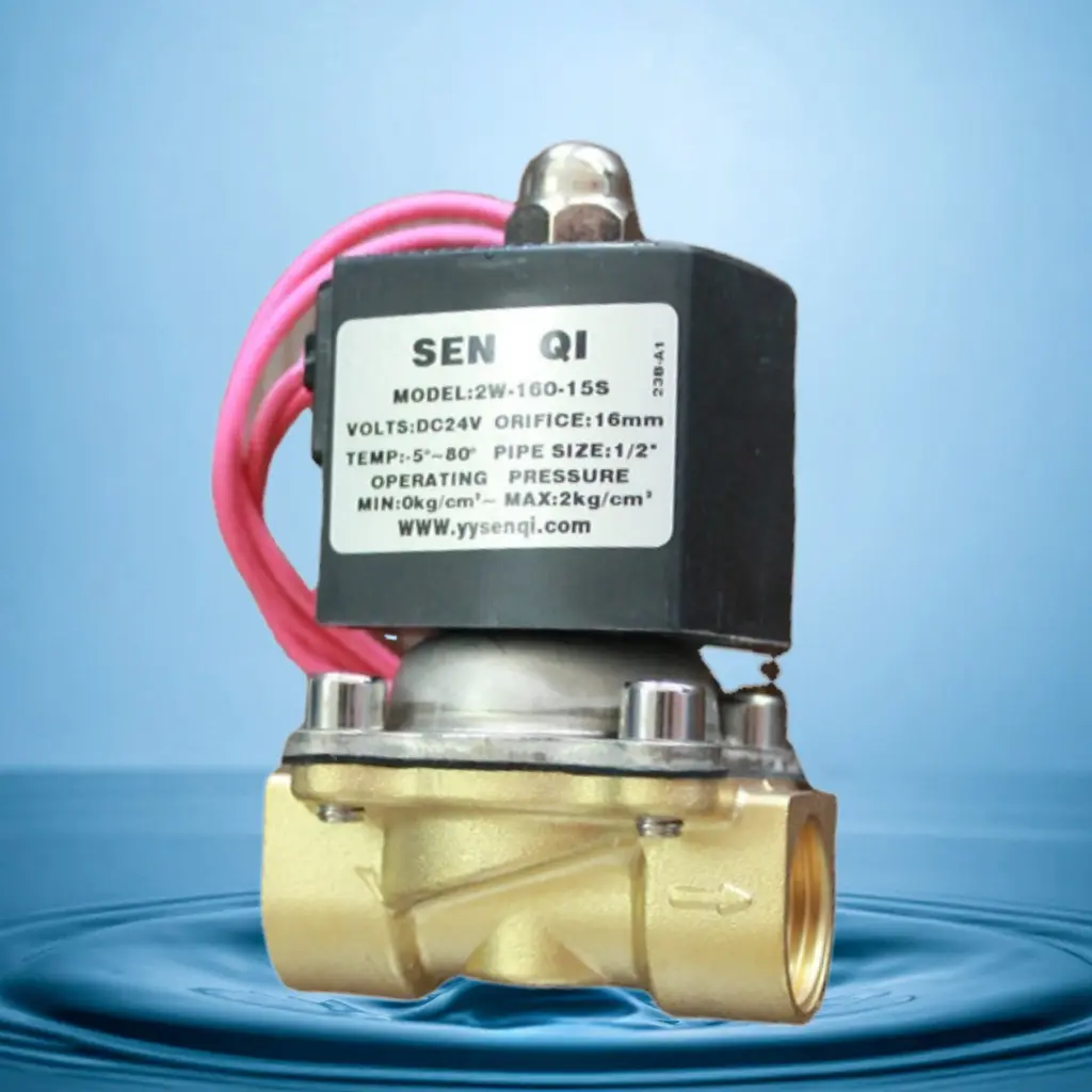VÁLVULA SOLENOIDE DE BRONCE CON ROSCA HEMBRA 1/2" 220V