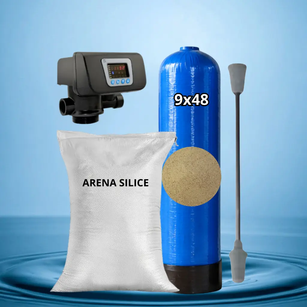 FILTRO ARENA SILICE CON TANQUE FRP DE 9X48" Y CABEZAL AUTOMATICO