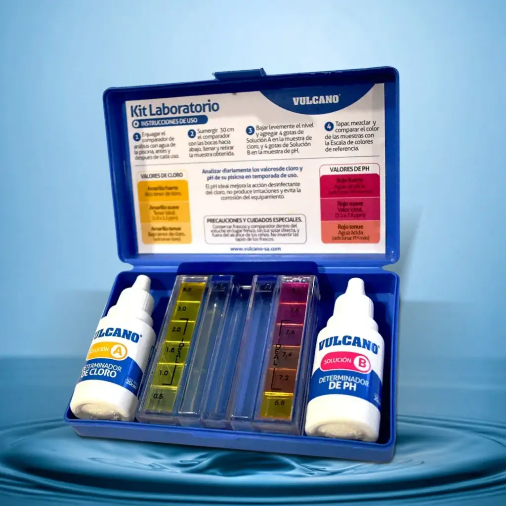 KIT ANALIZADOR DE CLORO Y PH VULCANO 