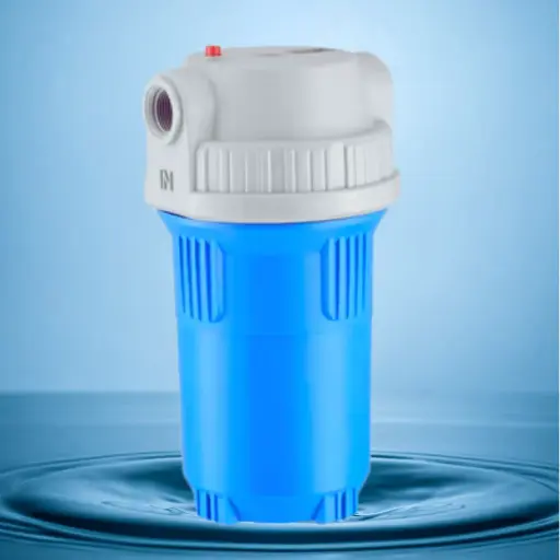 [CAR-MBG-10] CARCASA O PORTA FILTRO MINI BIG BLUE DE 20X4.5" CON ENTRADA Y SALIDA DE 1 PULGADA