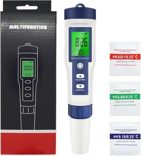 [MULTI-NN] MEDIDOR MULTIFUNCIÓN DE TDS/EC/PH/SALT/TEM - CAJA NEGRA
