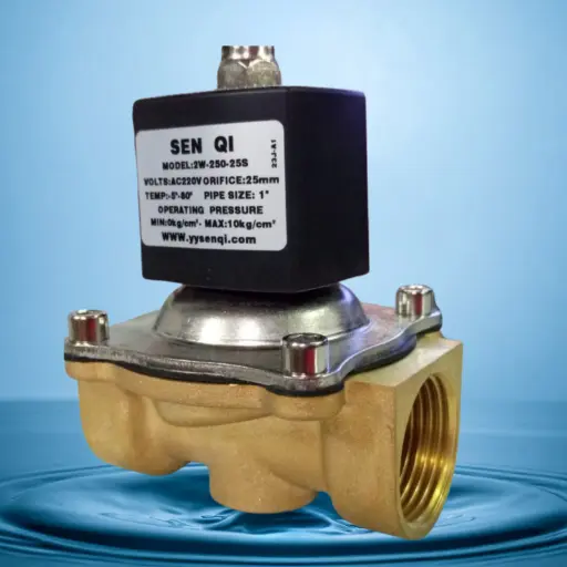 [2W-250-25S] VÁLVULA SOLENOIDE DE BRONCE CON ROSCA HEMBRA DE 1" 220V