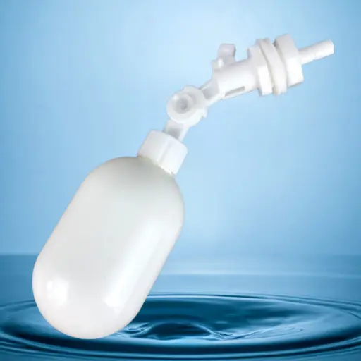 [VF-TUBO1/4] VÁLVULA DE FLOTACIÓN DE TUBO DE 1/4 BLANCO