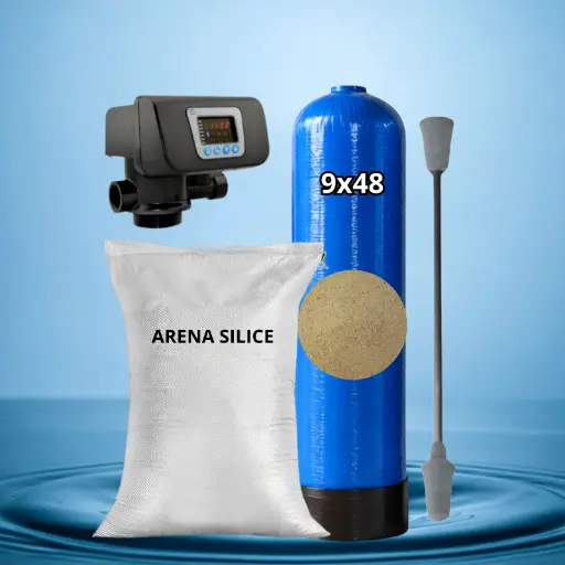 [FRP-ARENA9X48-AUTO] FILTRO ARENA SILICE CON TANQUE FRP DE 9X48" Y CABEZAL AUTOMATICO